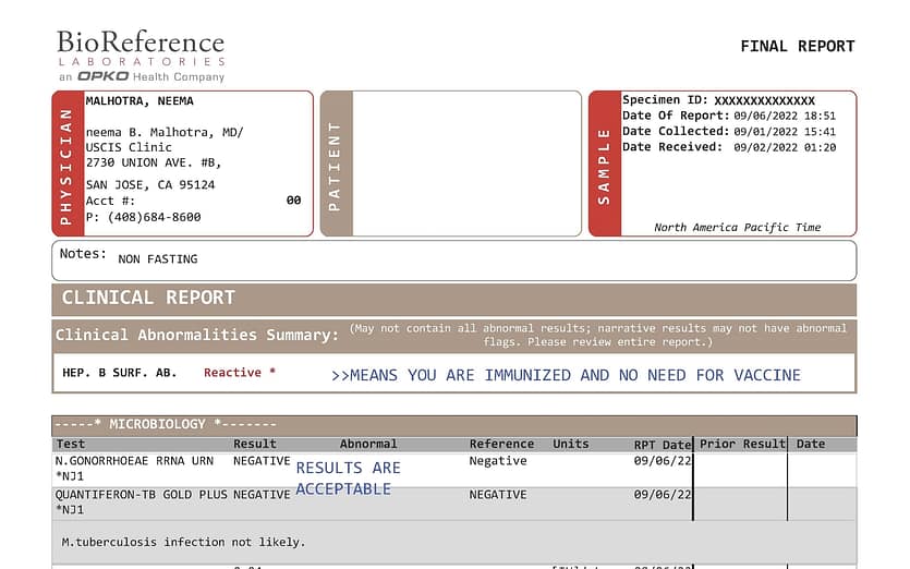 USCIS Immigration I693 Medical Exam USCIS Medical Exams I693